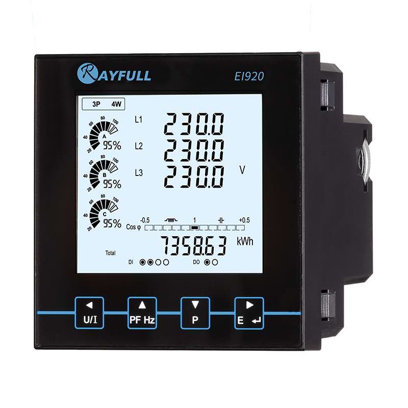Analyseur de puissance multifonction triphasé Rayfull EI920